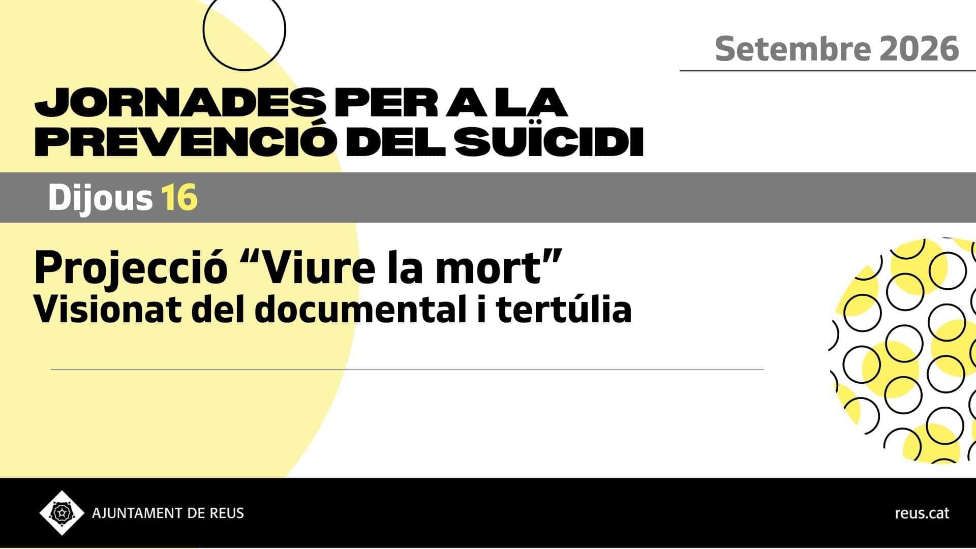 Proyección del documental 'Viure la mort' y coloquio sobre la muerte y los duelos