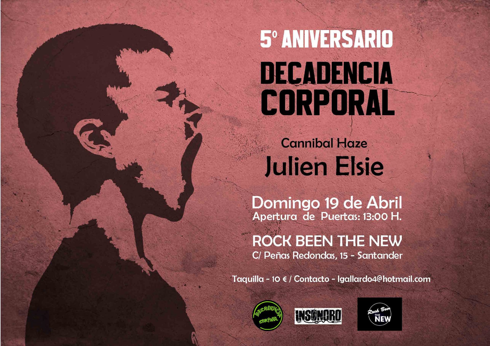 5º aniversario de Decadencia Corporal en Santander