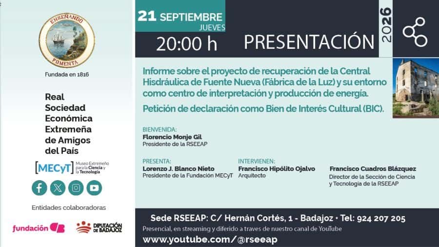 Informe sobre el proyecto de recuperación de la Central Hidráulica de Fuente Nueva