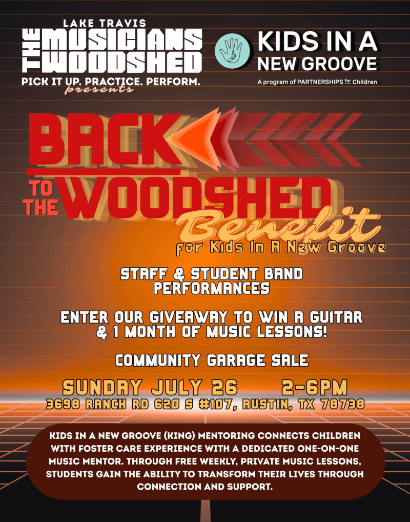 Back to the Woodshed (Benefitting Kids in a New Groove)