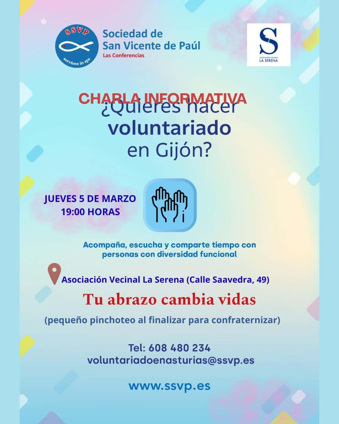Charla informativa de voluntariado de la Sociedad de San Vicente de Paúl