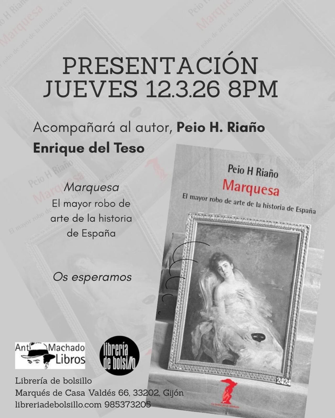 Presentaci贸n del libro 'Marquesa: El mayor robo de arte de la historia de Espa帽a'
