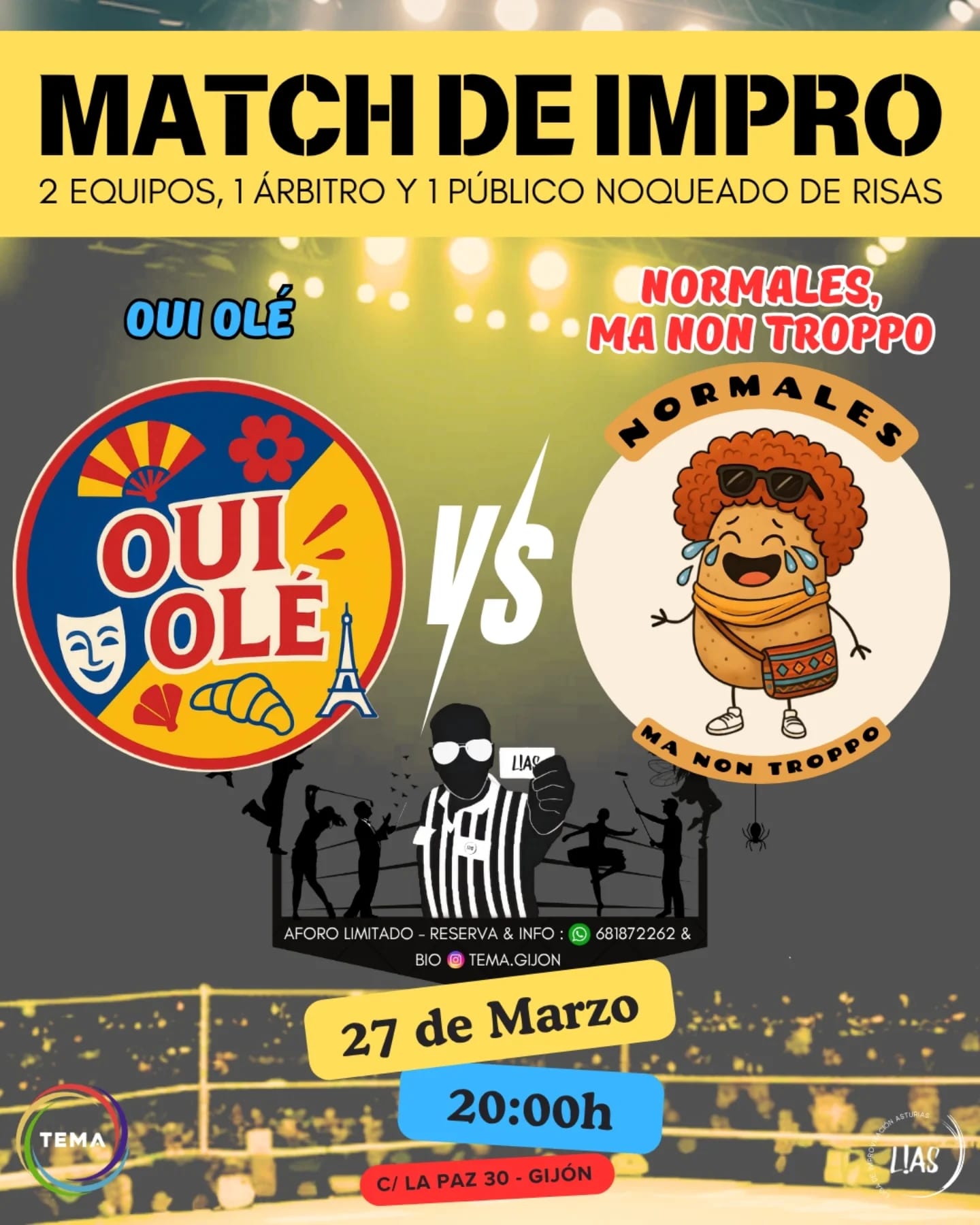 Match de Impro: Oui Ol茅 vs Normales, ma non troppo