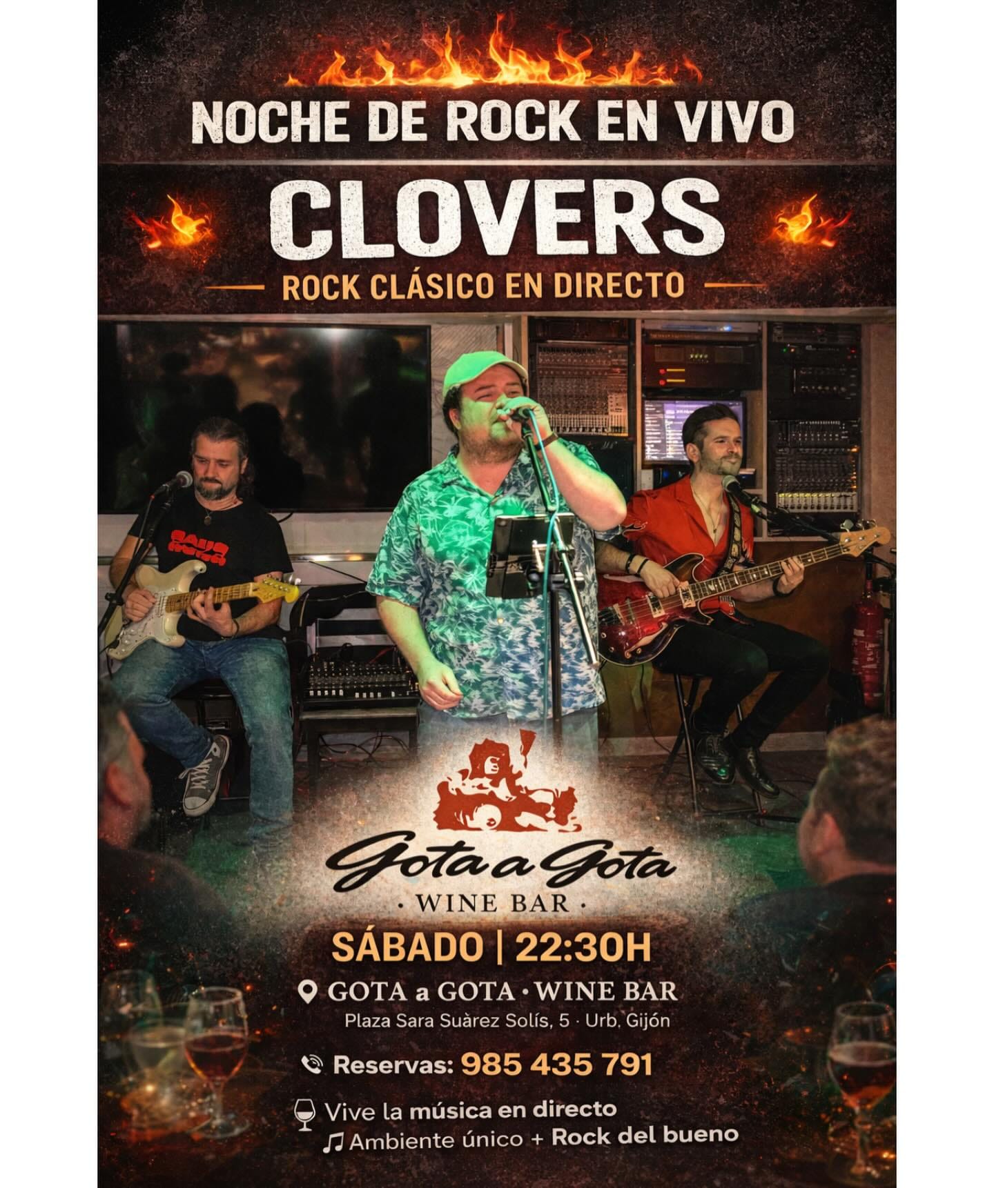 Noche de Rock en vivo con Clovers