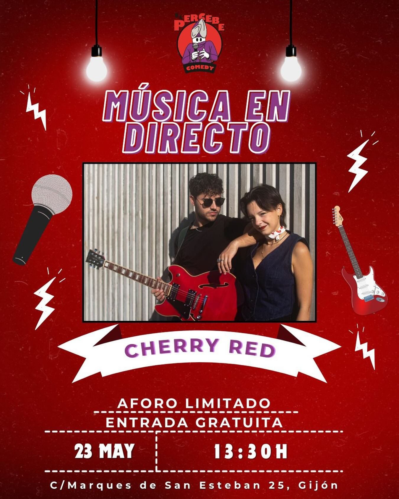 Concierto de Cherry Red en sesi贸n verm煤