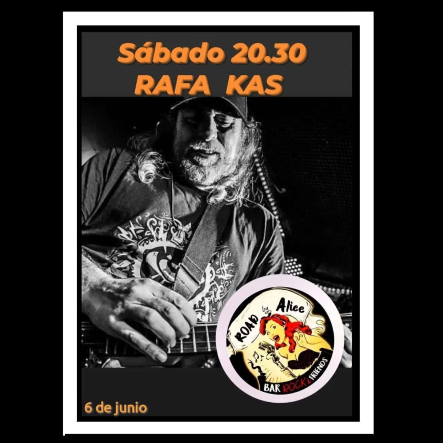 Concierto de Rafa Kas en Road by Alice