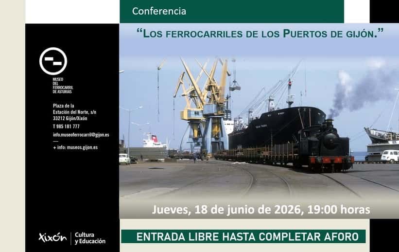 Los ferrocarriles en los puertos de Gijón