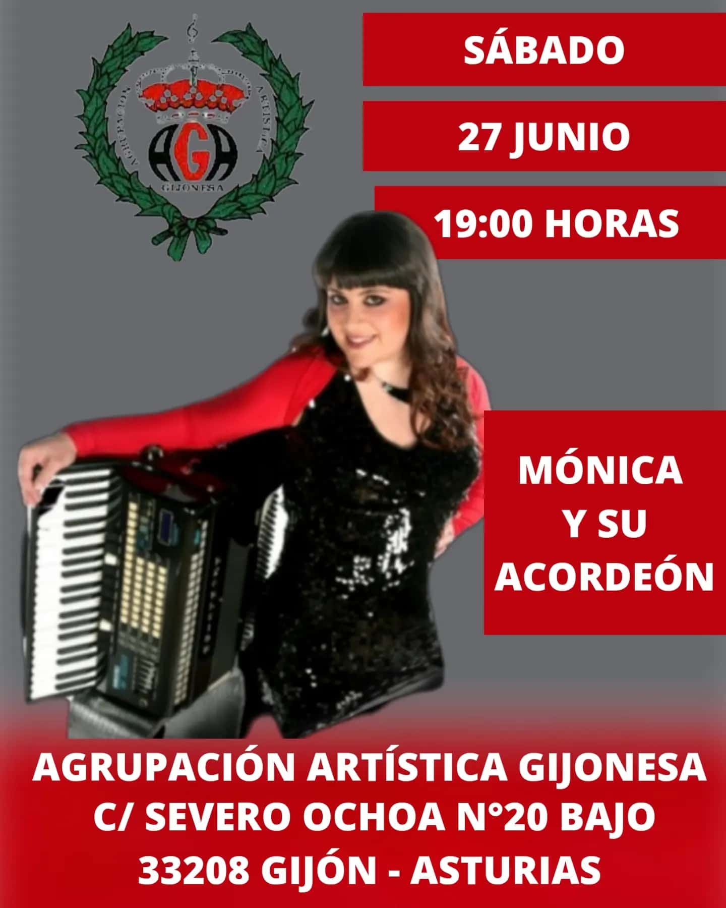 Baile con Mónica y su acordeón