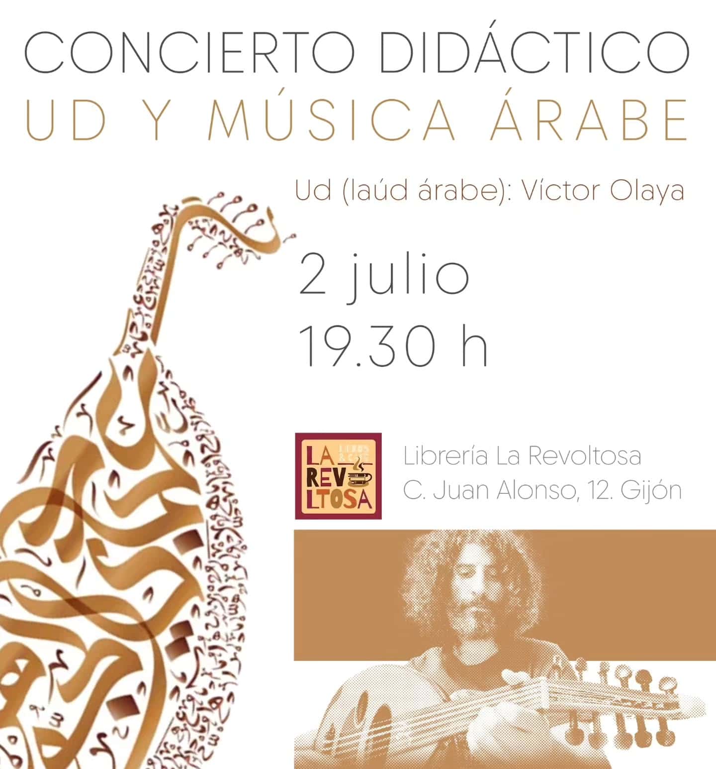 Concierto didáctico de laúd árabe de Víctor Olaya