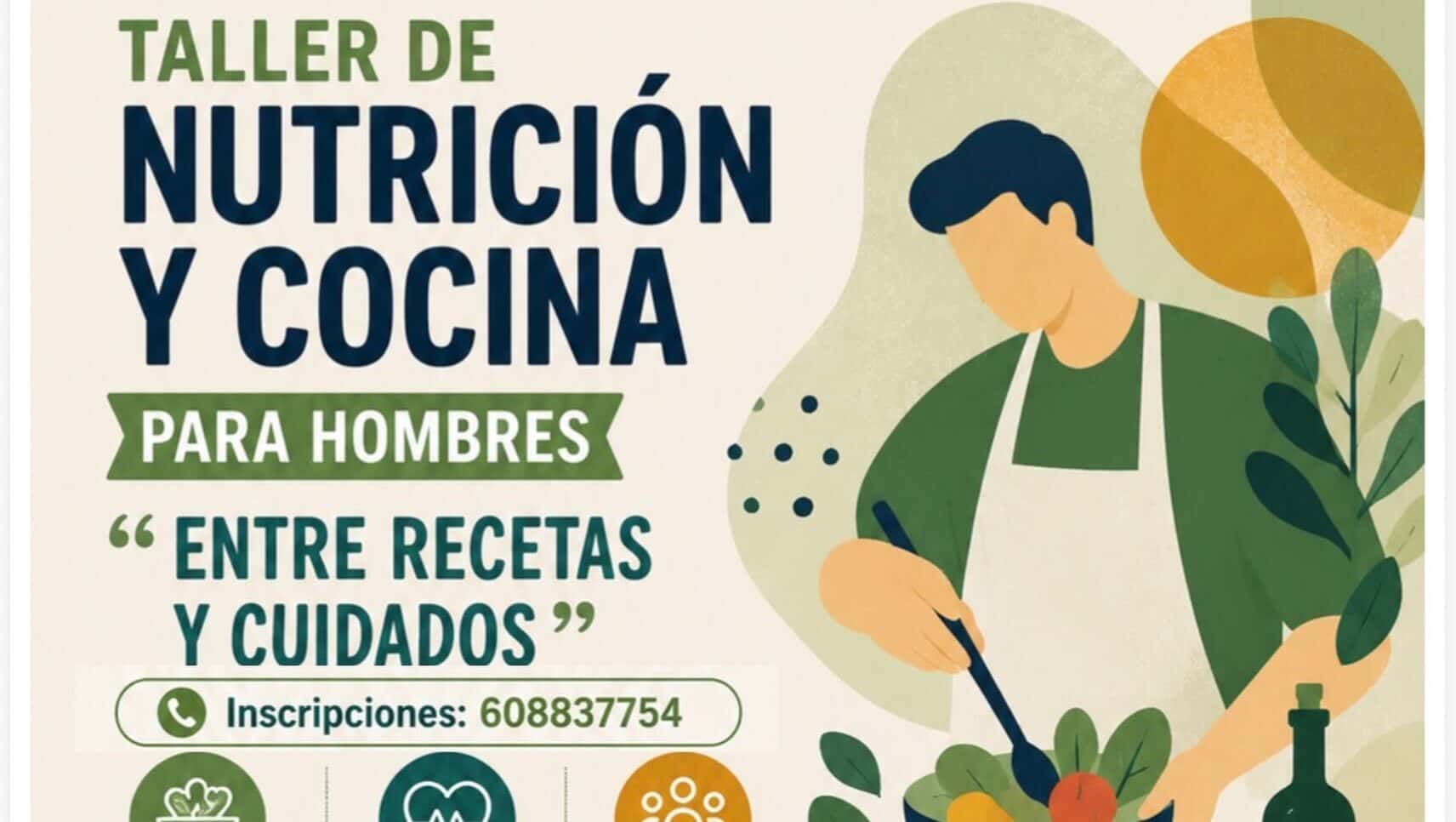 Taller de nutrición y cocina para hombres: Entre recetas y cuidados