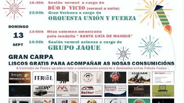 Fiestas de Mandiá 2026