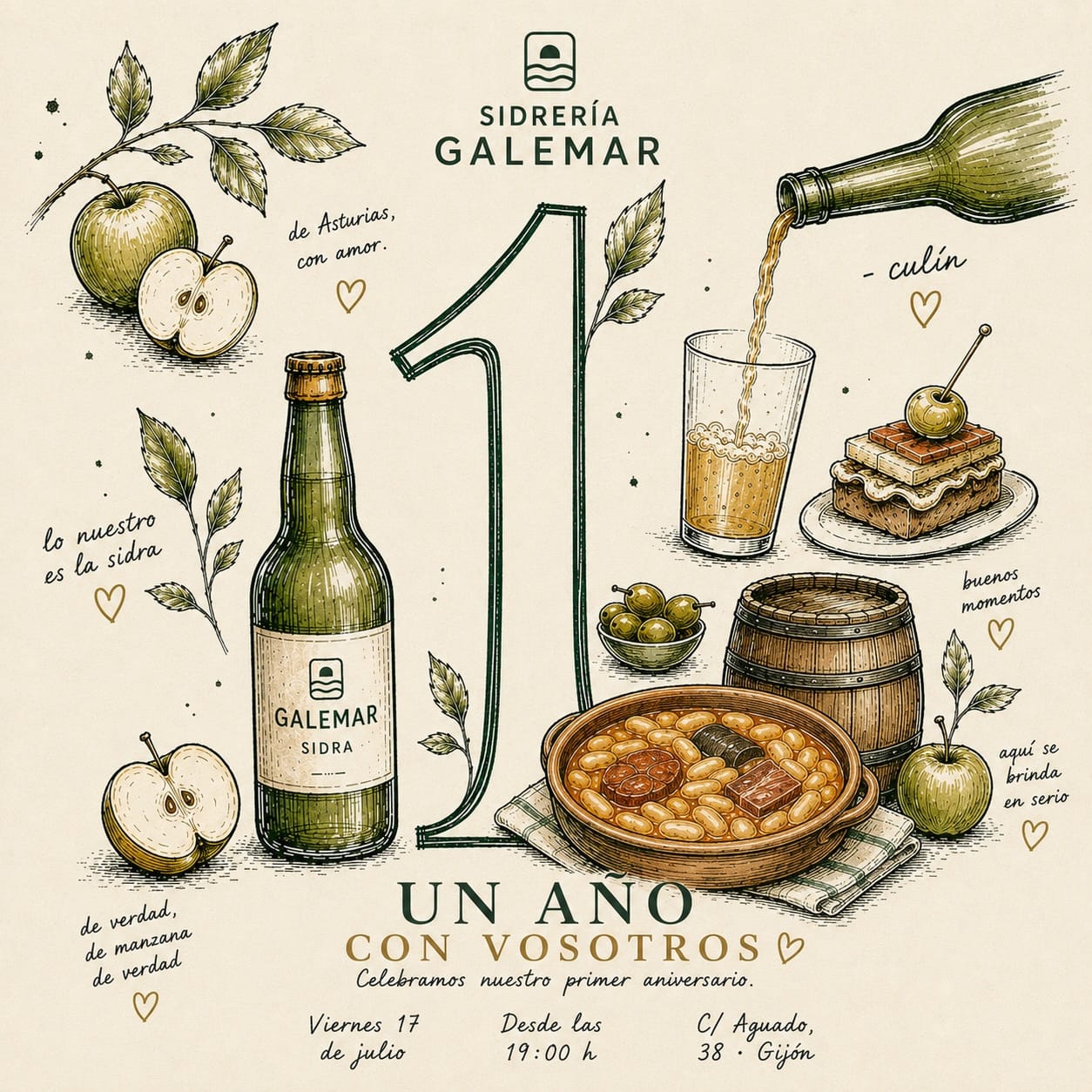 Primer aniversario de Sidrería Galemar