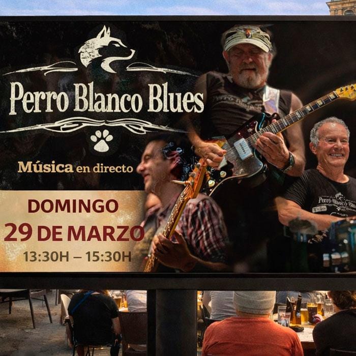 Sesi贸n verm煤 con Perro Blanco Blues