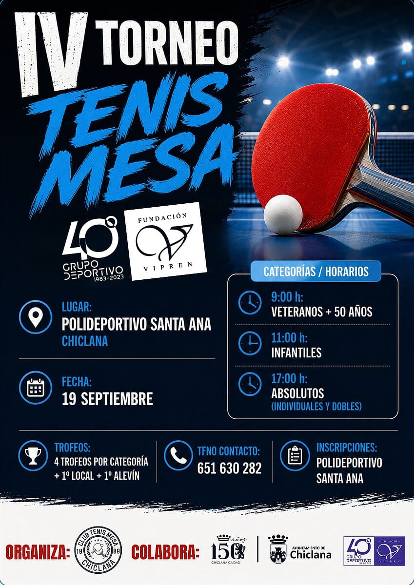 IV Torneo de Tenis Mesa Fundación Vipren