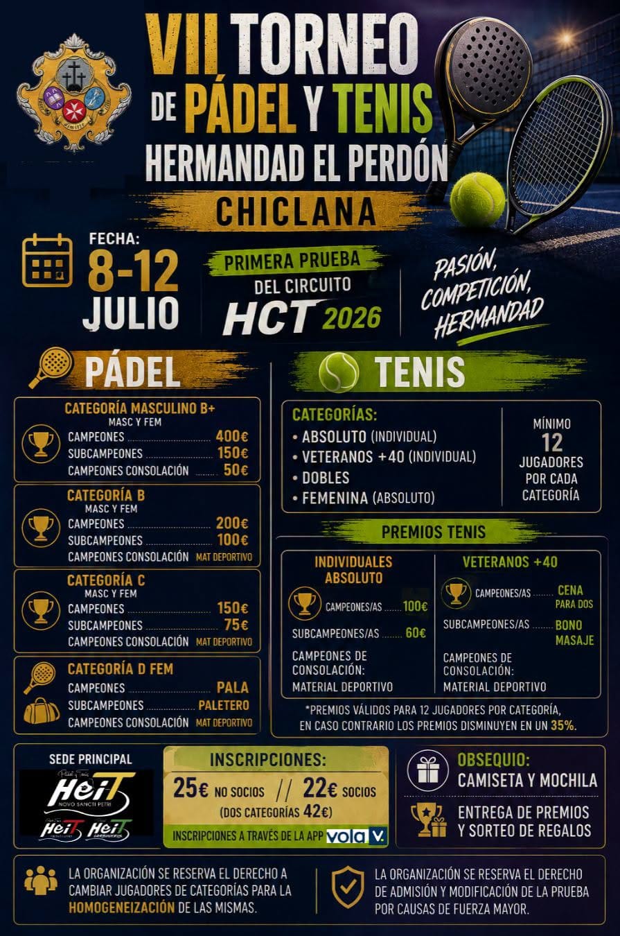 VII Torneo de Pádel y Tenis Hermandad del Perdón