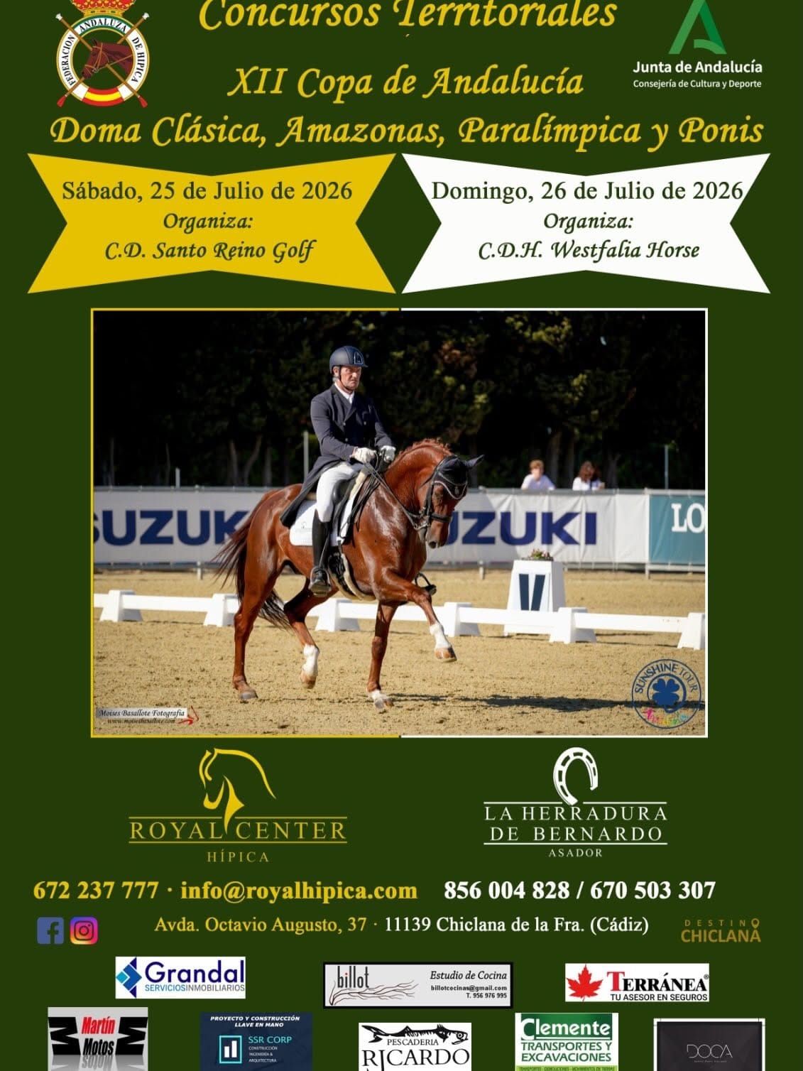 XII Copa de Andalucía Doma Clásica, Amazonas, Paralímpica y Ponis
