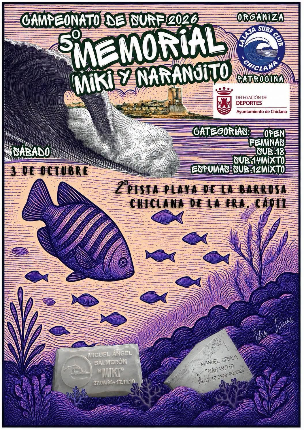 Campeonato de Surf 2026. 5ª Memorial Miki y Naranjito