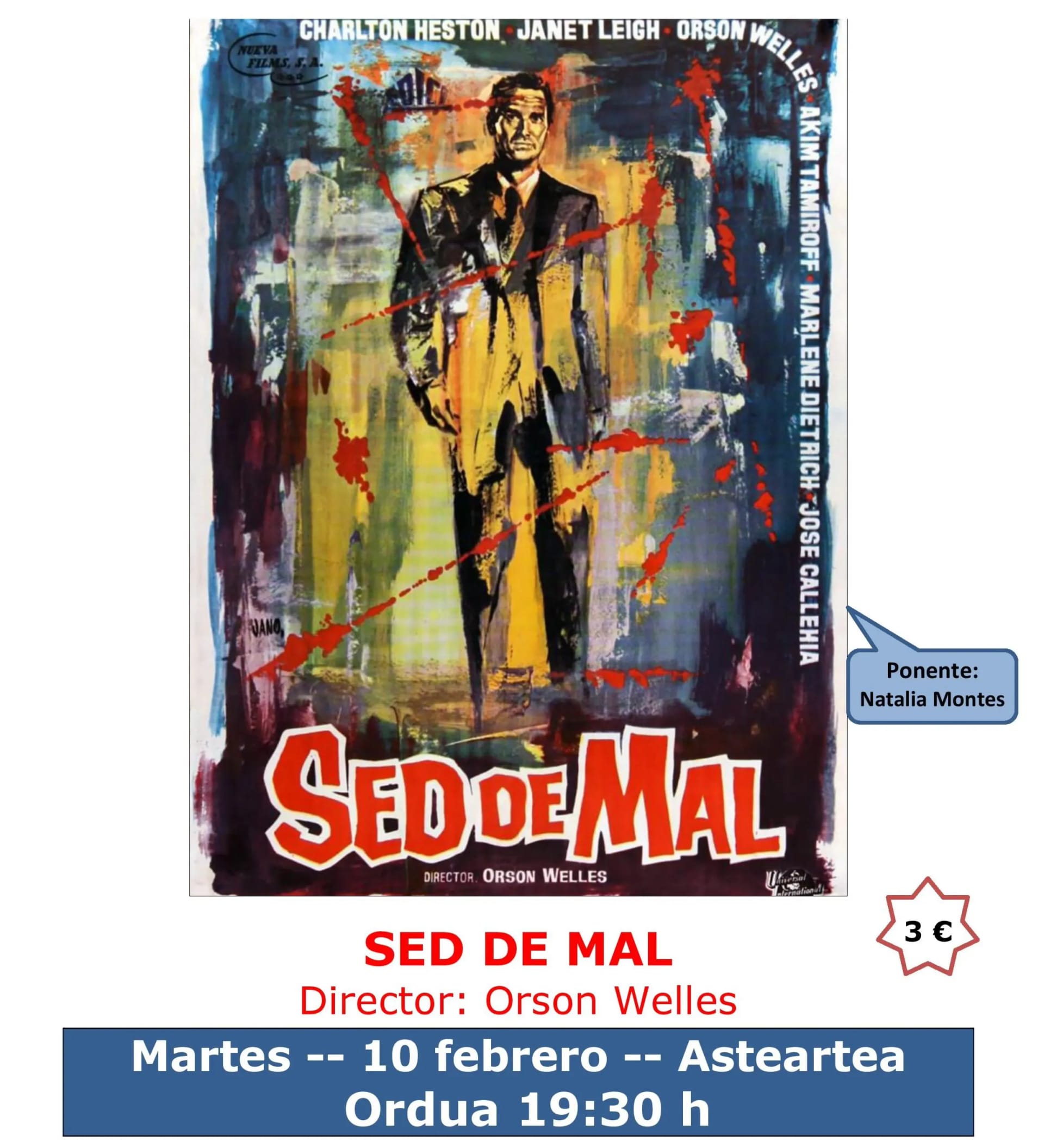 Sed de mal (Proyección y Coloquio)