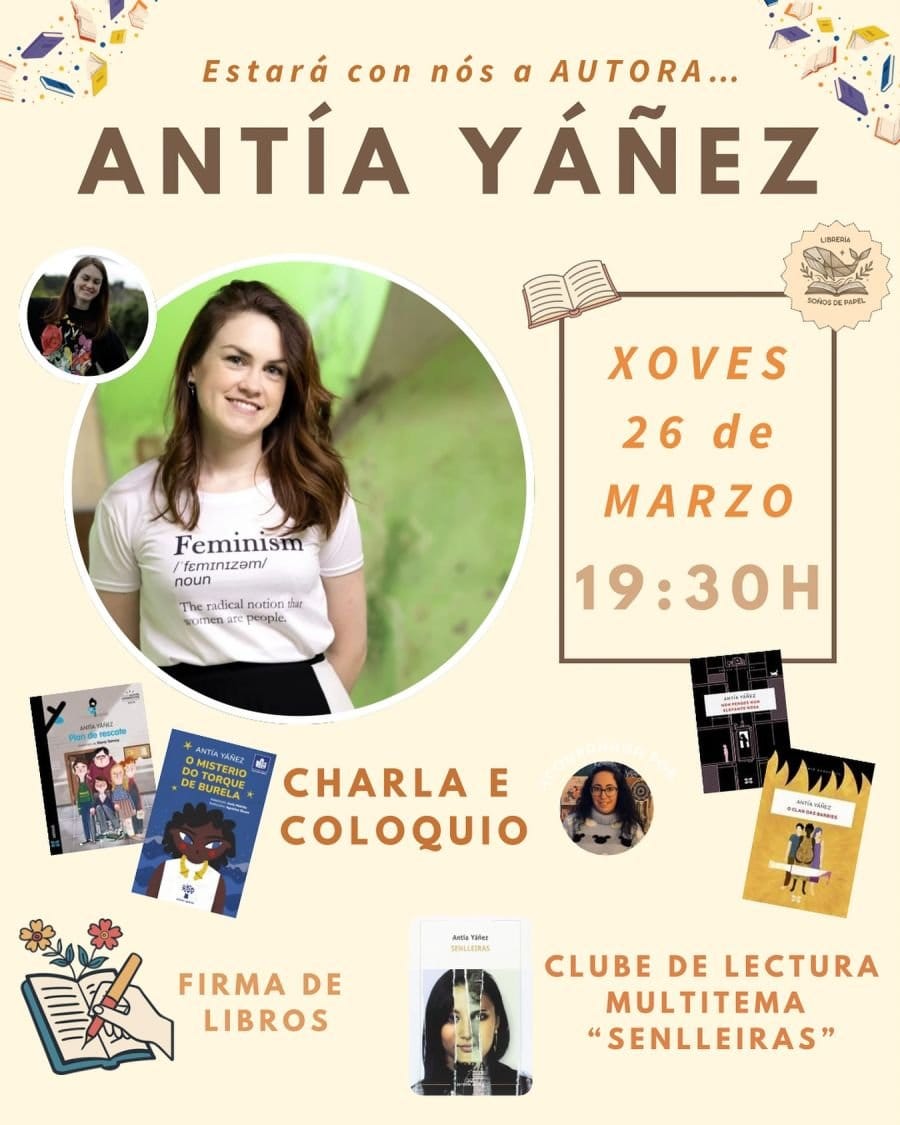 Charla e firma coa autora Antía Yáñez