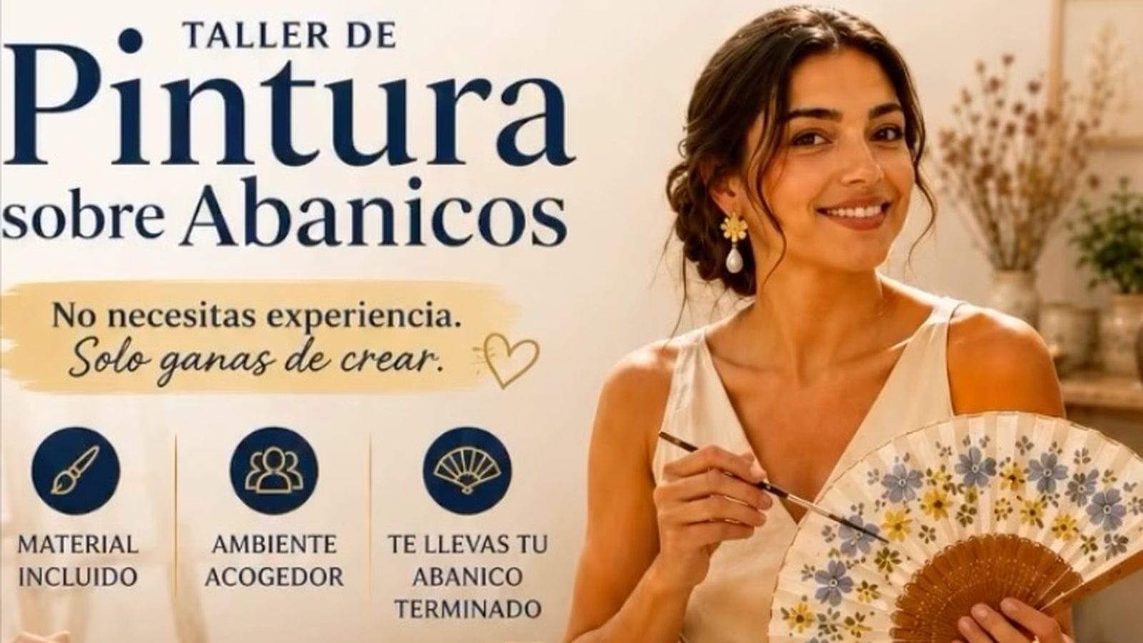 Taller de pintura de abanicos en Triana es Arte