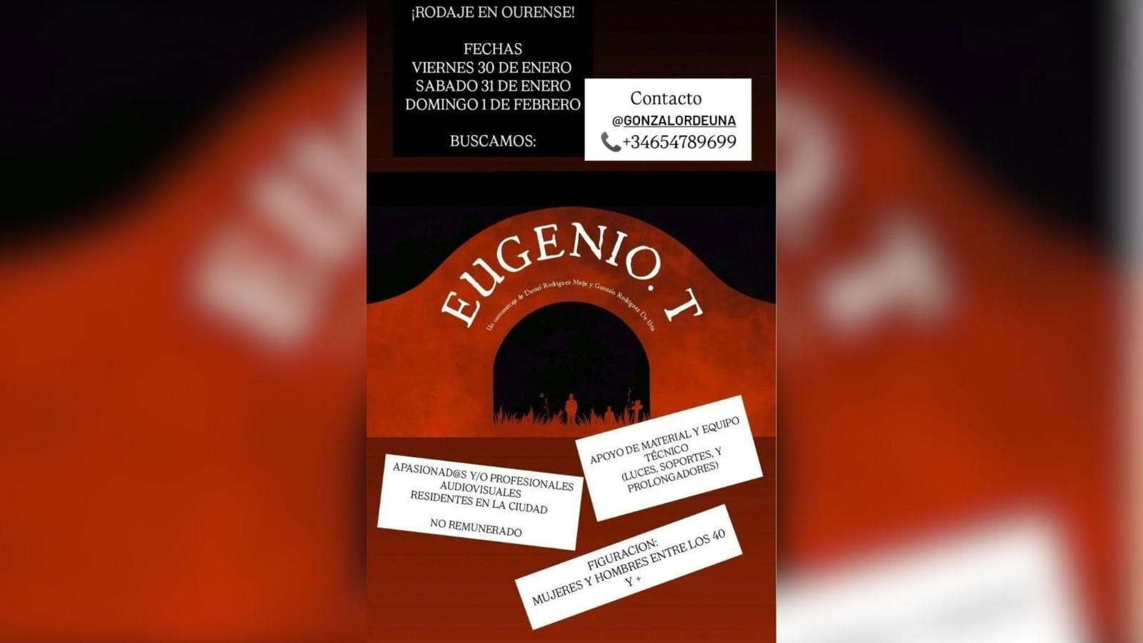 Rodaje de una película de cineastas de Ourense