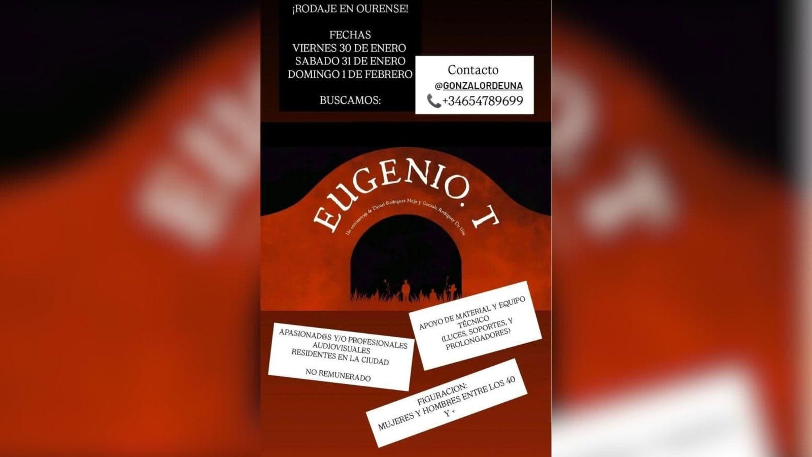 Rodaje de una película de cineastas de Ourense