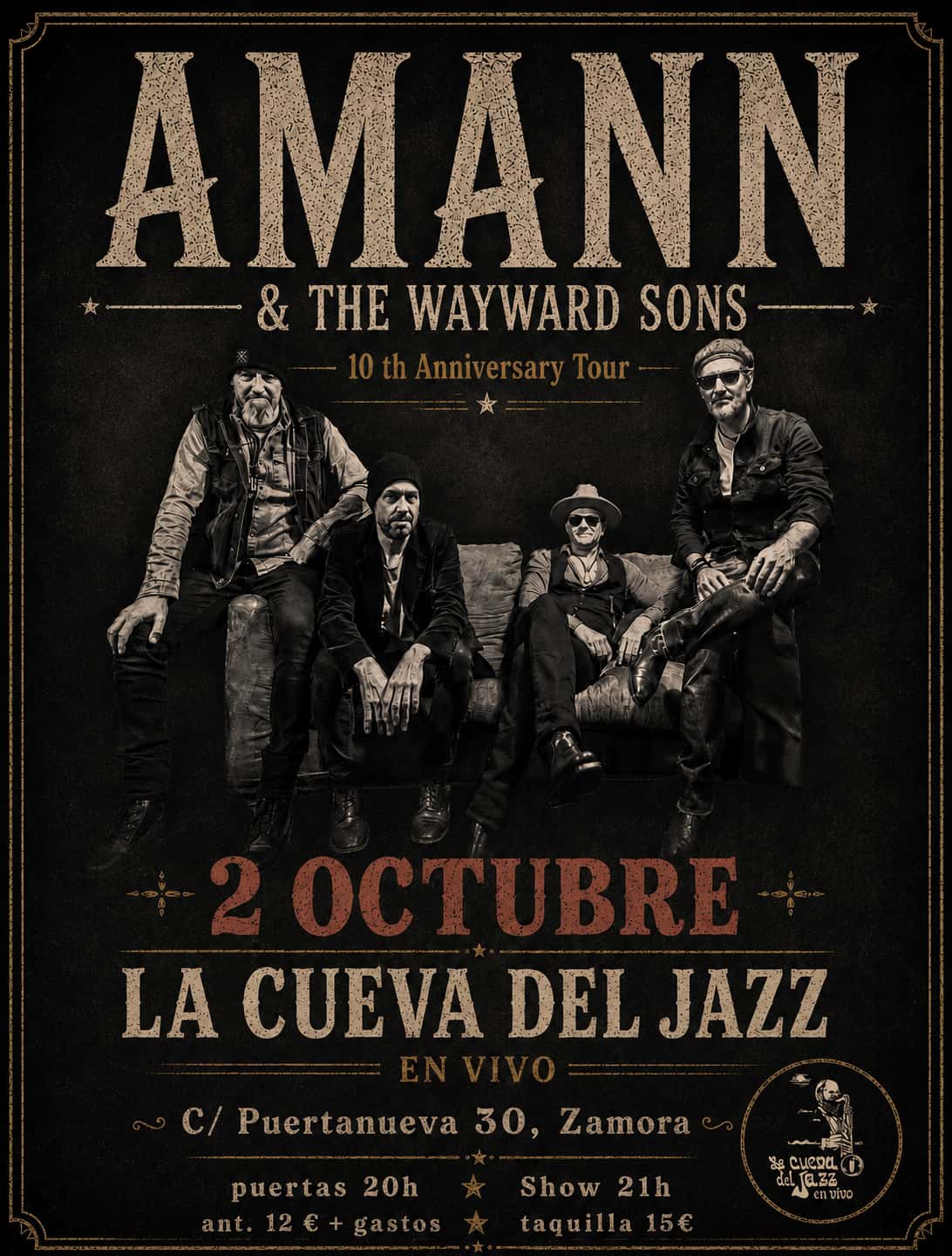Concierto - Amann & The Wayward Sons