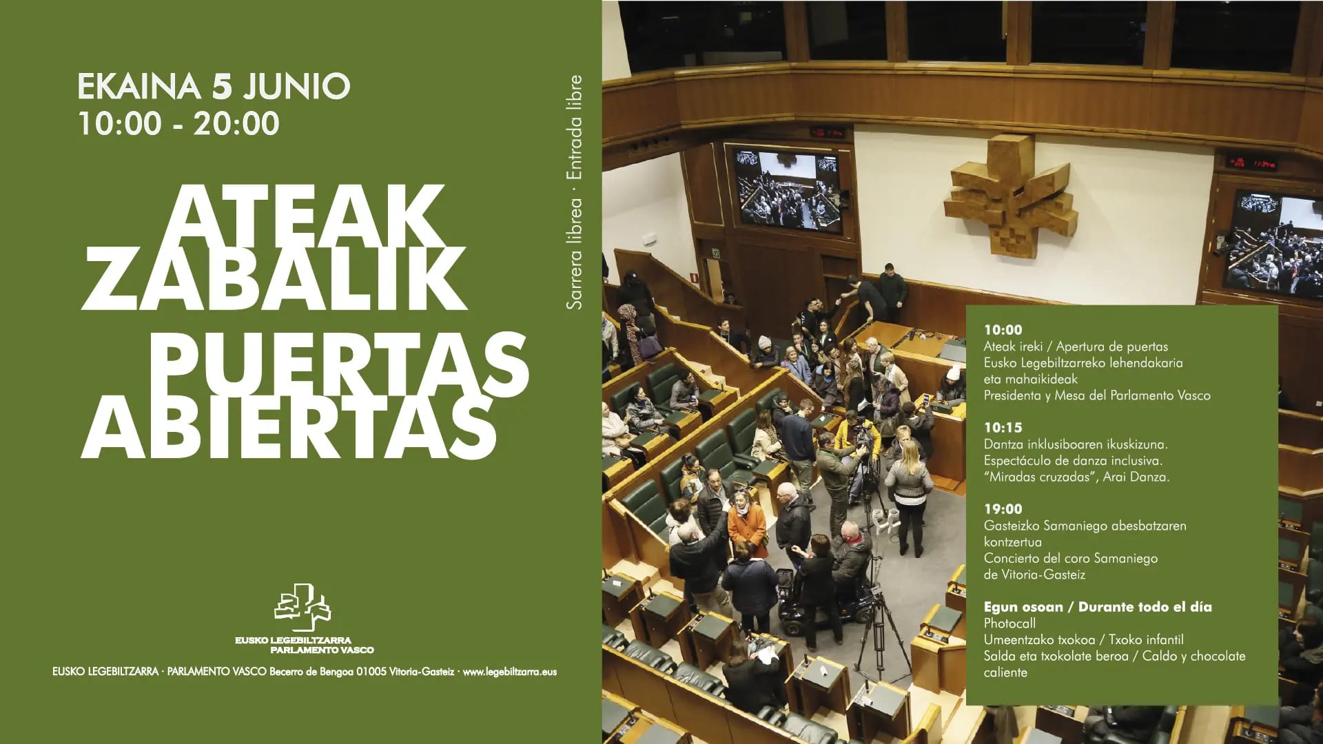 Jornada de puertas abiertas del Parlamento Vasco