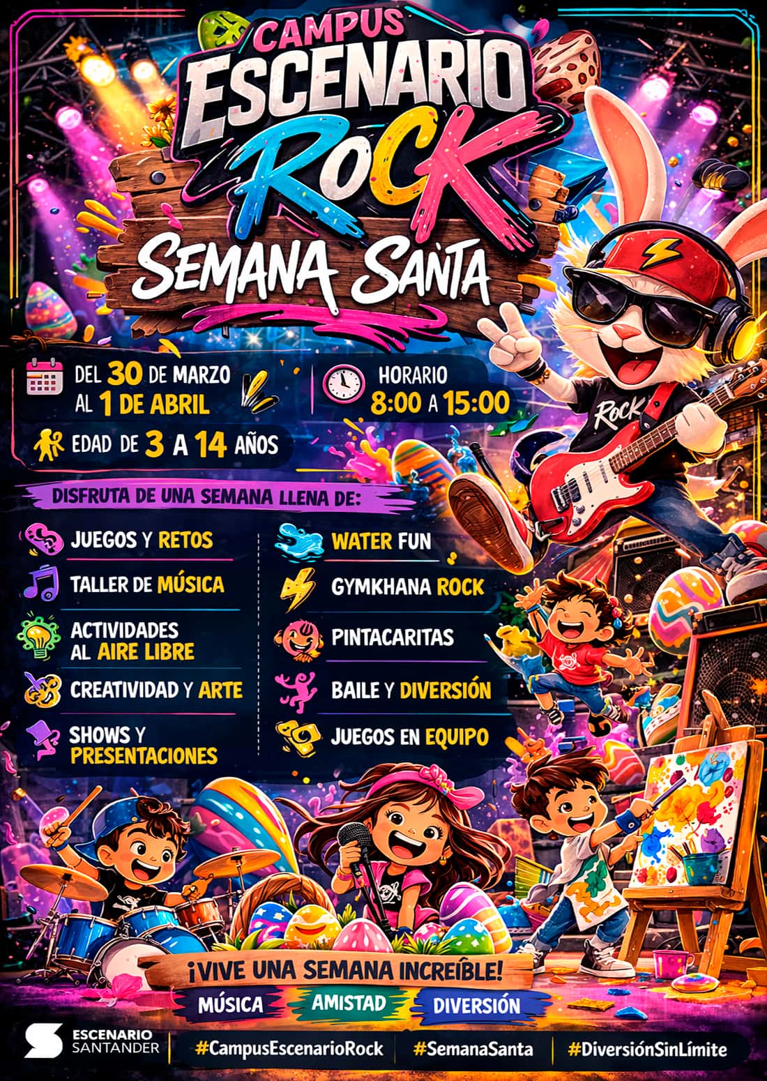 Campus infantil Escenario Rock – Edición Semana Santa