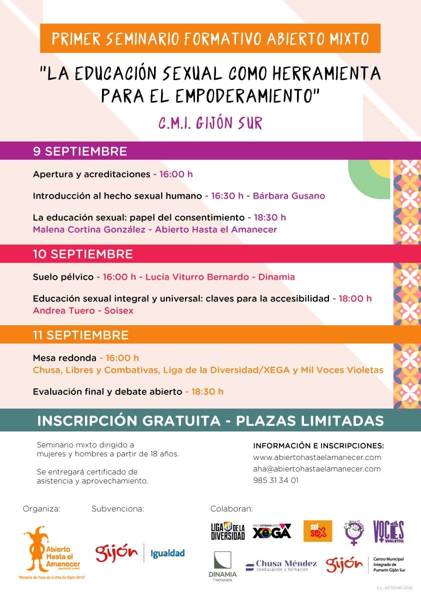 Seminario formativo: La educación sexual como herramienta para el empoderamiento