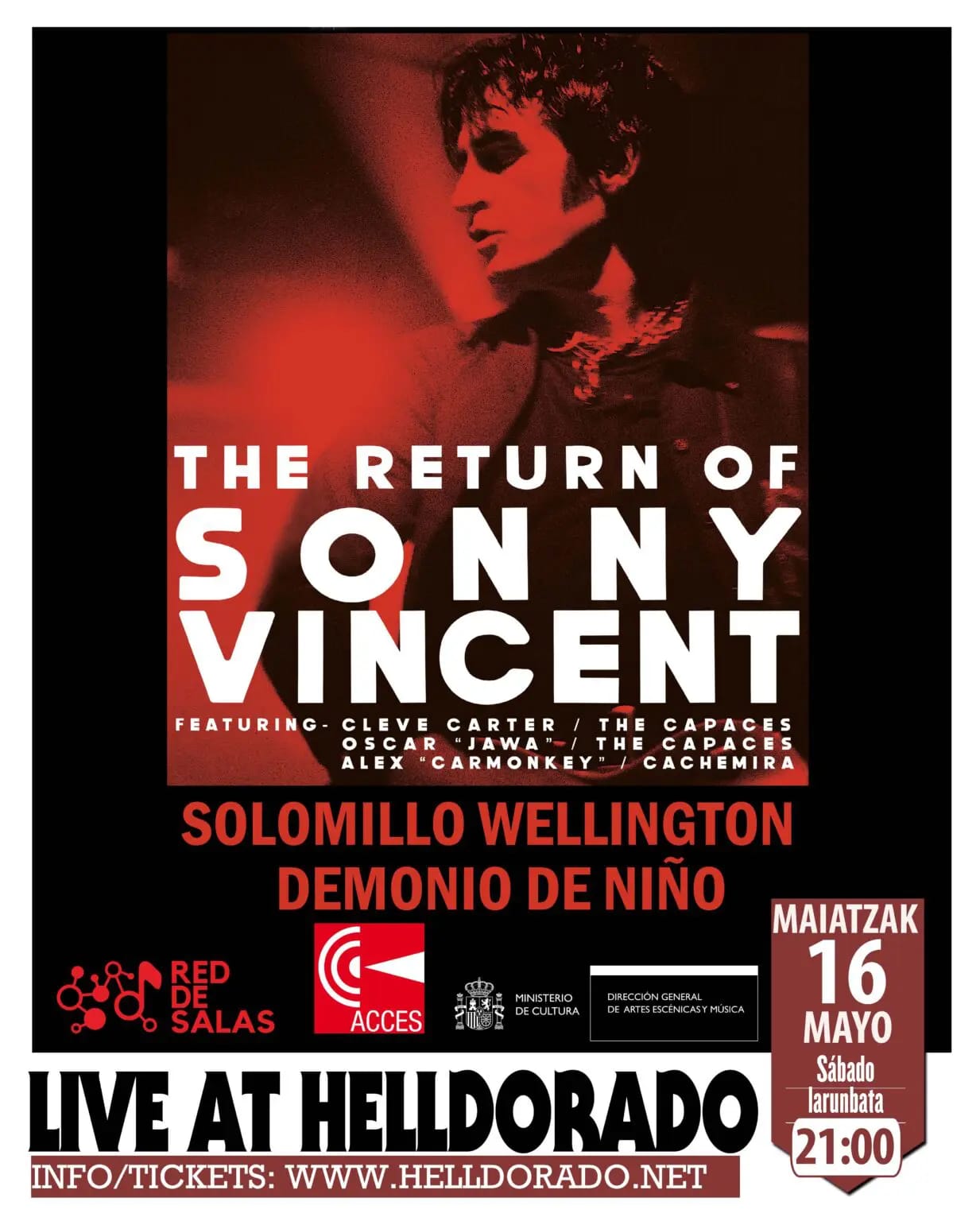 Concierto de Sonny Vincent en Helldorado