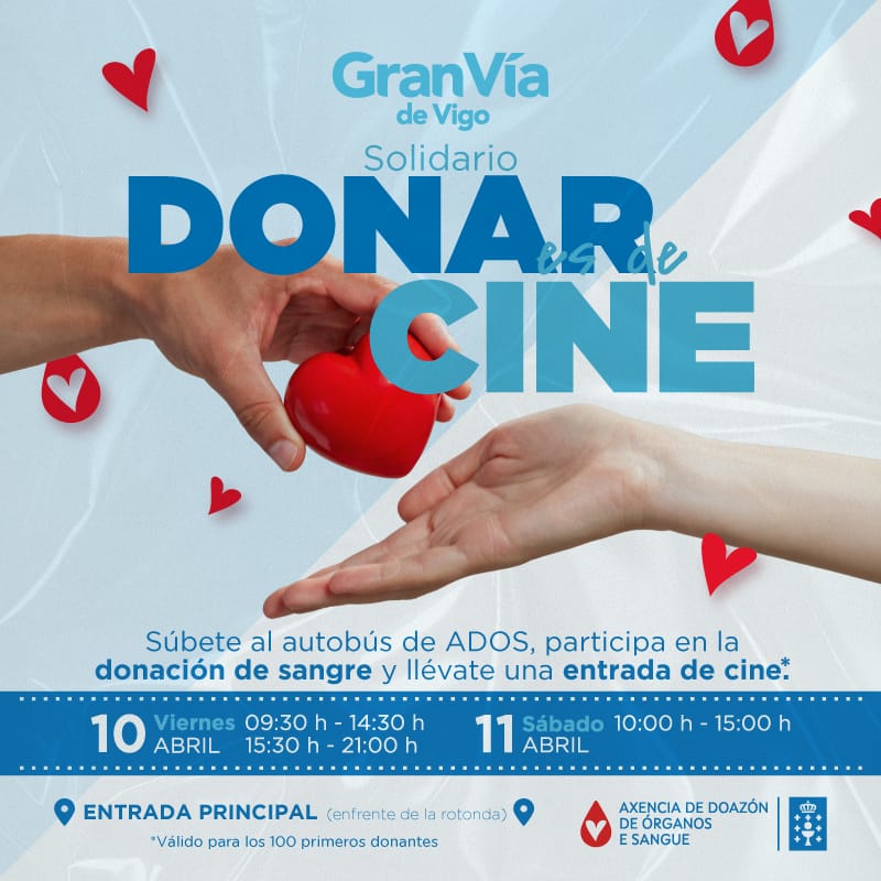 Campaña de donación de sangre 'Donar es de cine'