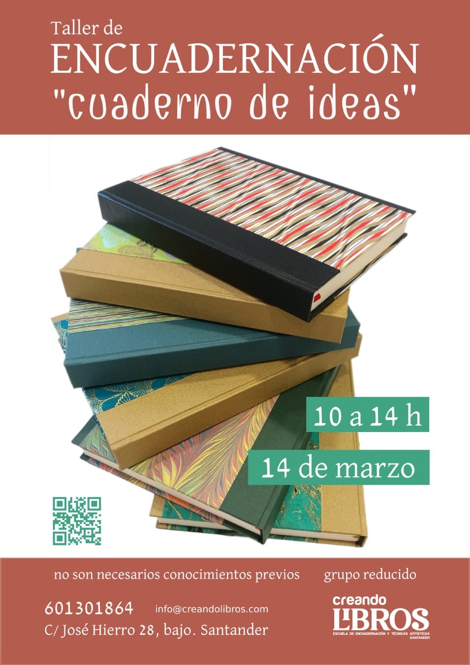 Cuaderno de ideas, taller de encuadernación