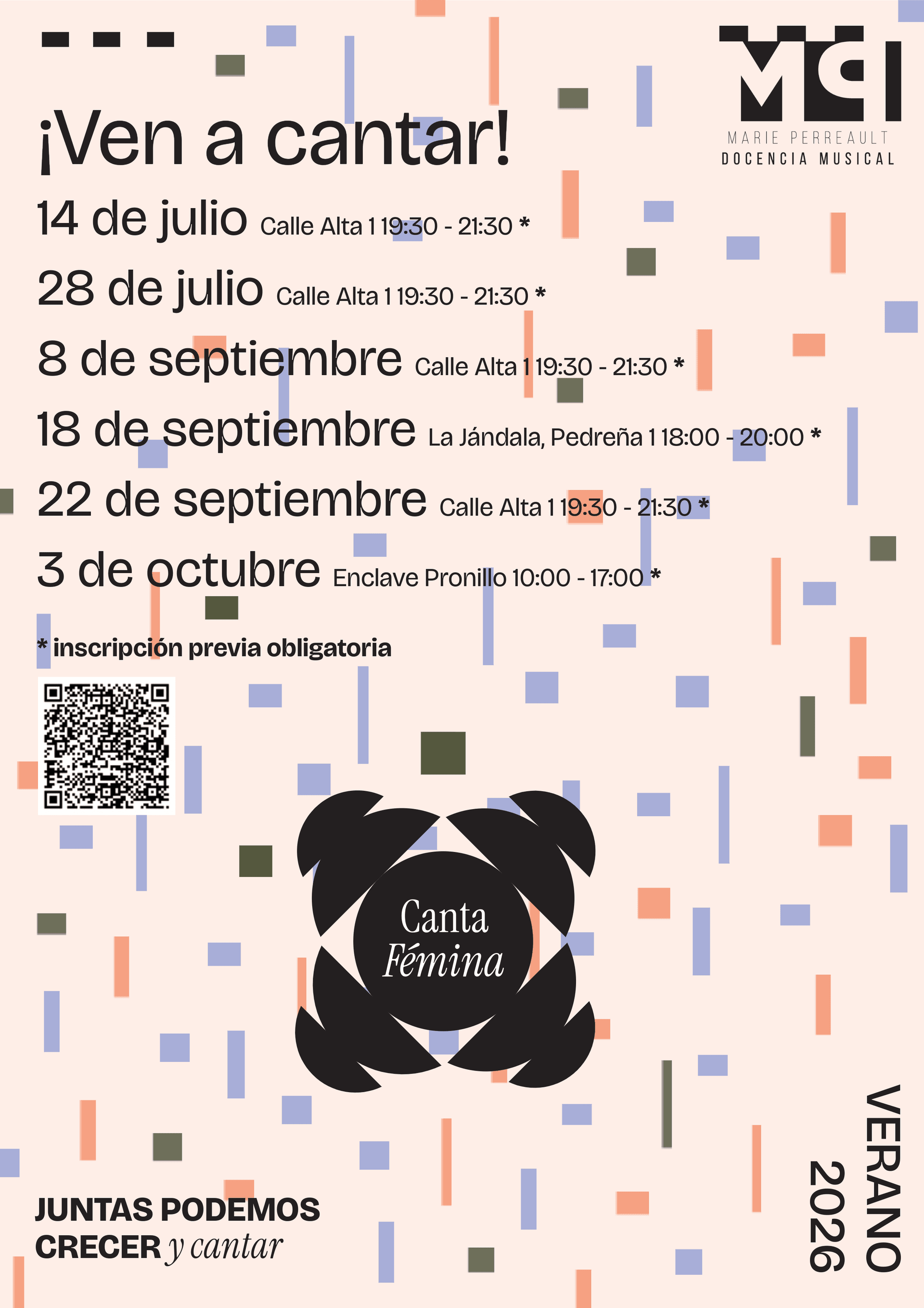 Canta fémina: encuentro de canto efímero y armonías vocales femeninas
