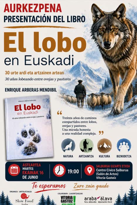 Presentación del libro 'El lobo en Euskadi. 30 años lobeando entre ovejas y pastores'