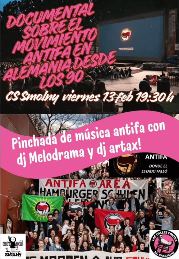 Proyección del documental 'Antifa. Hombro con hombro donde el Estado falló'