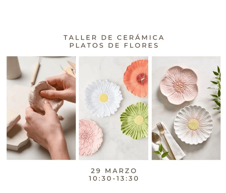 Taller de cerámica: Platos de flores