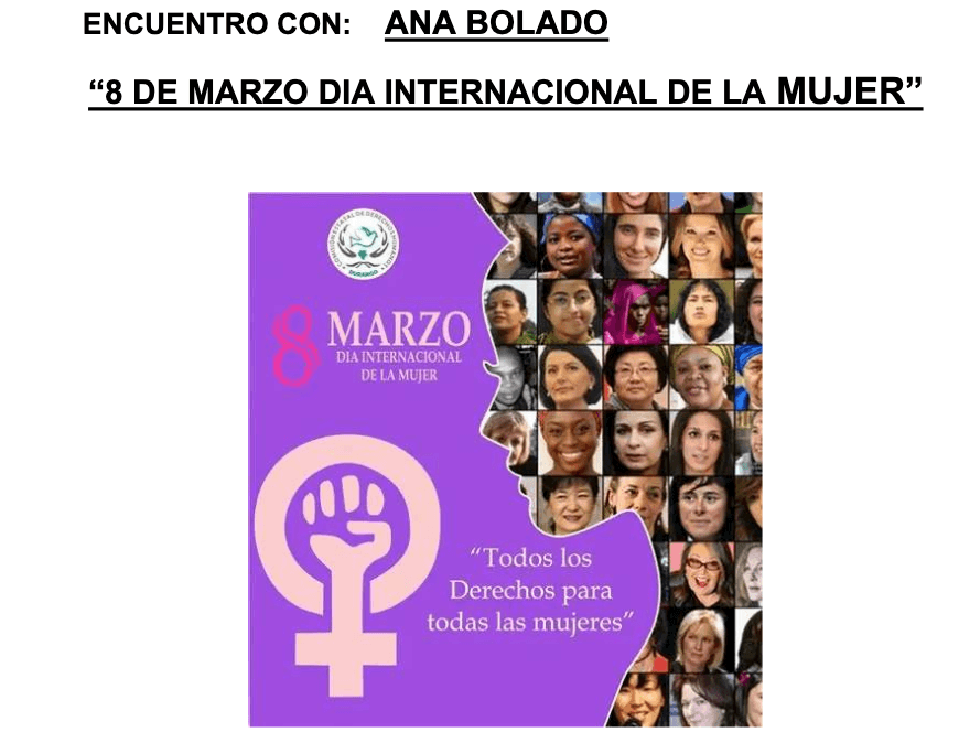 Encuentro con Ana Bolado, portavoz de la Comisión 8 de marzo