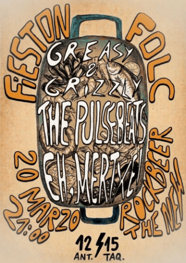 Concierto de Eh, Mertxe!, The Pulsebeats y Grease&Grizzly
