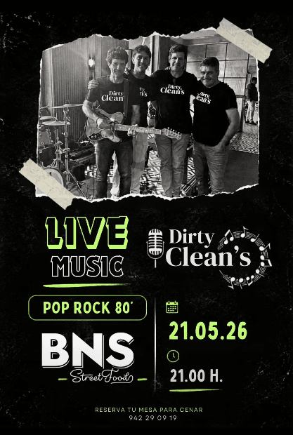 Pop rock de los 80 con Dirty Clean's