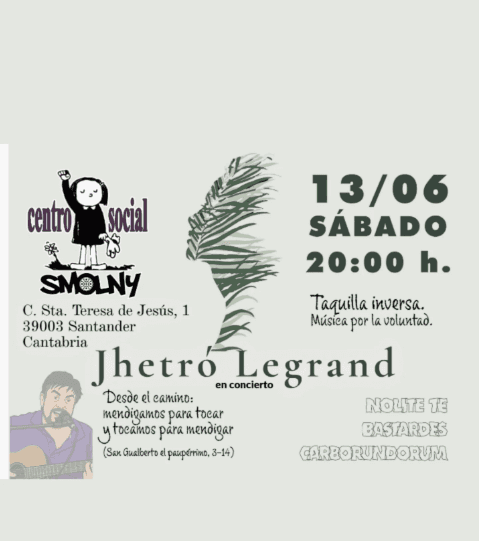 Concierto del cantautor Jhetro Legrand