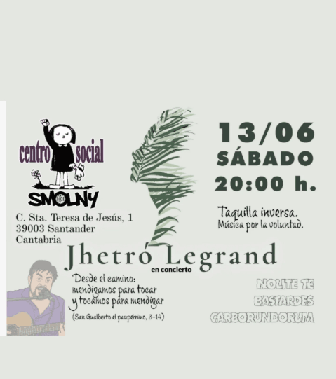 Concierto del cantautor Jhetro Legrand