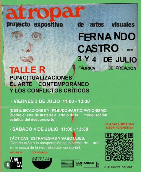 Taller 'Pun(c)tualizaciones: el arte contemporáneo y los conflictos críticos' con Fernando Castro