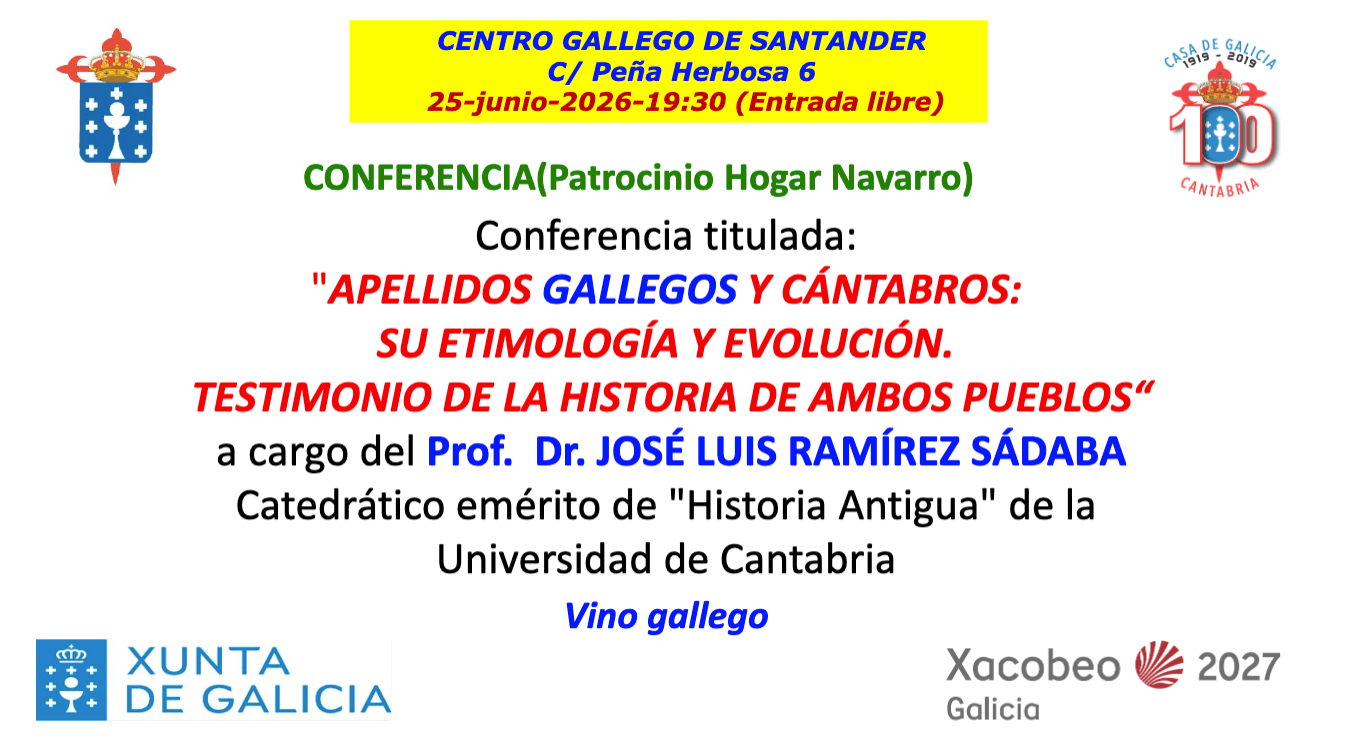 Apellidos gallegos y cántabros: su etimología y evolución. Testimonio de la historia de ambos pueblos