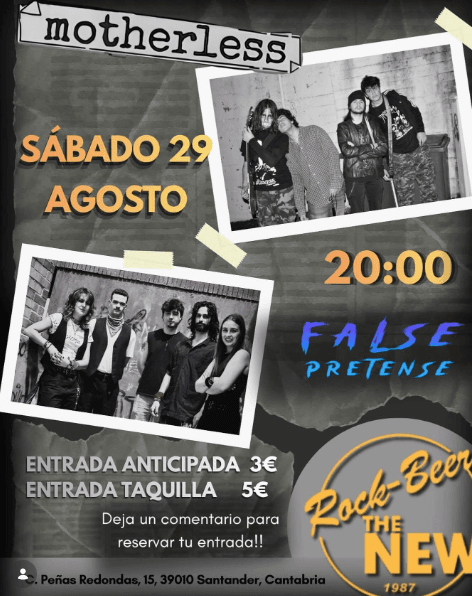 Motherless y False Pretense en directo