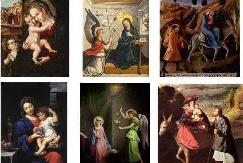 Estudio de algunas asimetrías notables en determinadas obras maestras del arte a lo largo de la historia