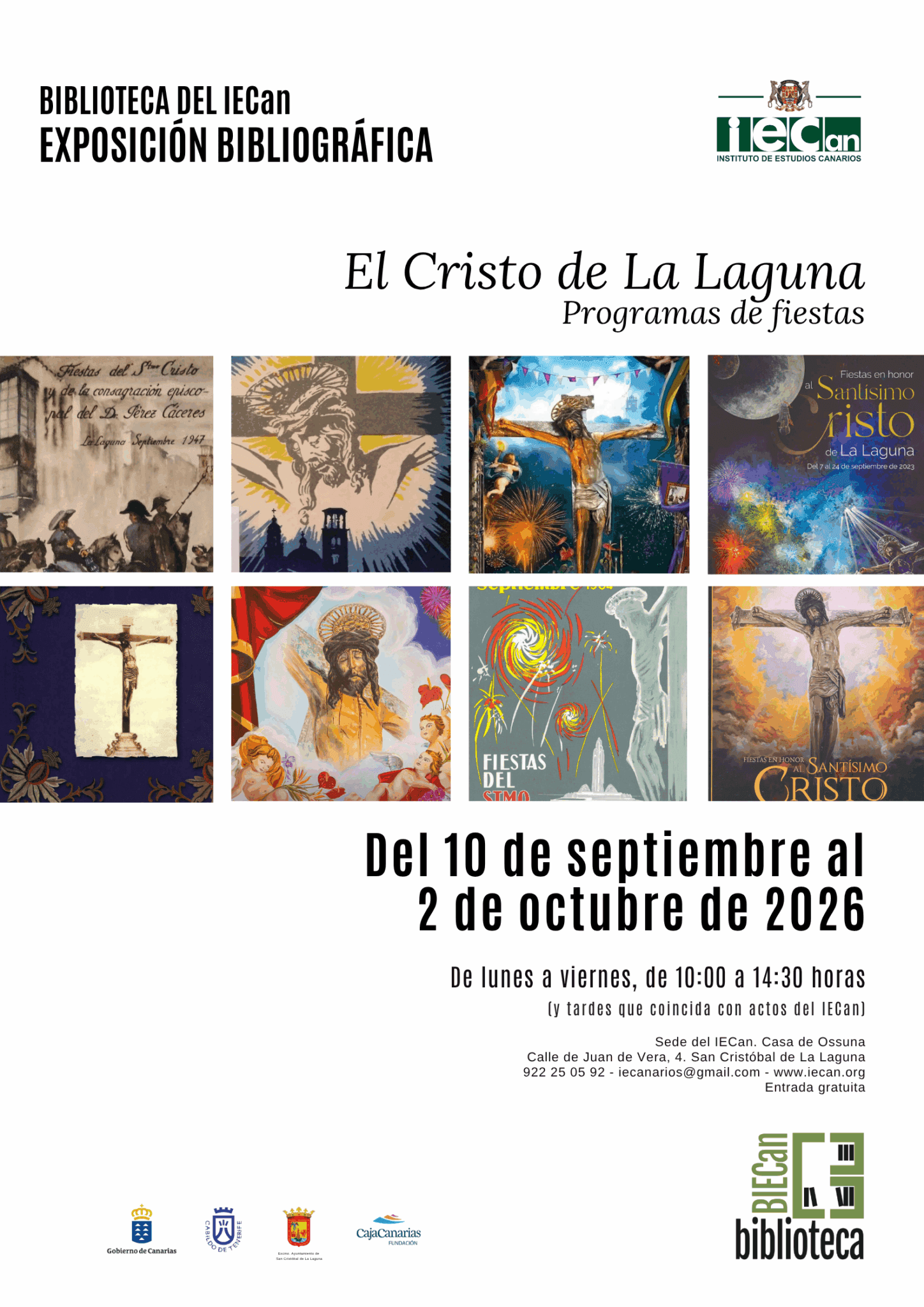 Exposición bibliográfica 'El Cristo de La Laguna: programas de fiestas'