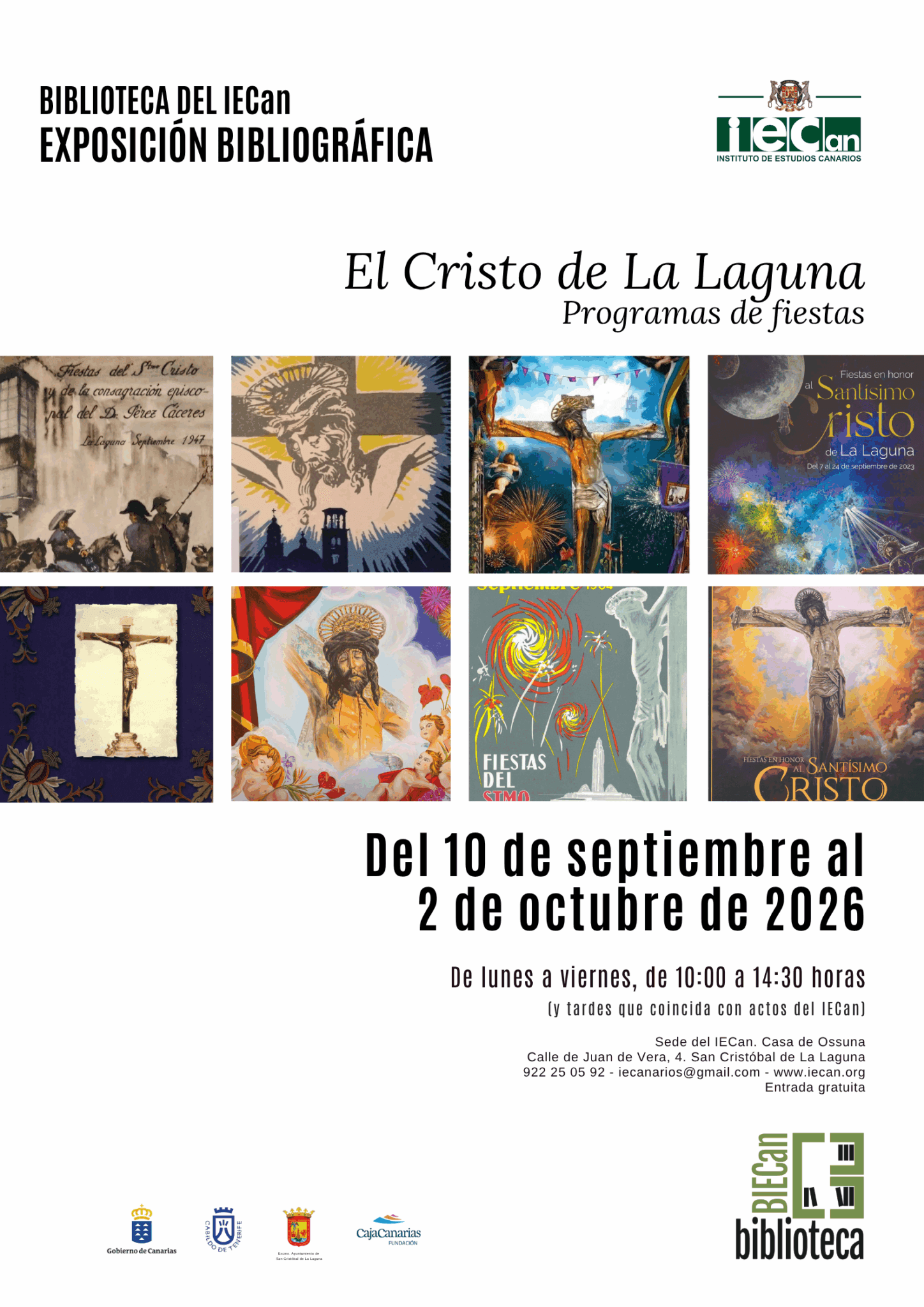 Exposición bibliográfica 'El Cristo de La Laguna: programas de fiestas'
