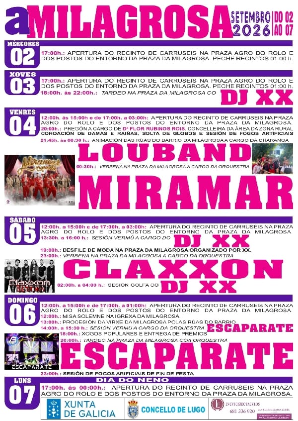 Fiestas de A Milagrosa 2026