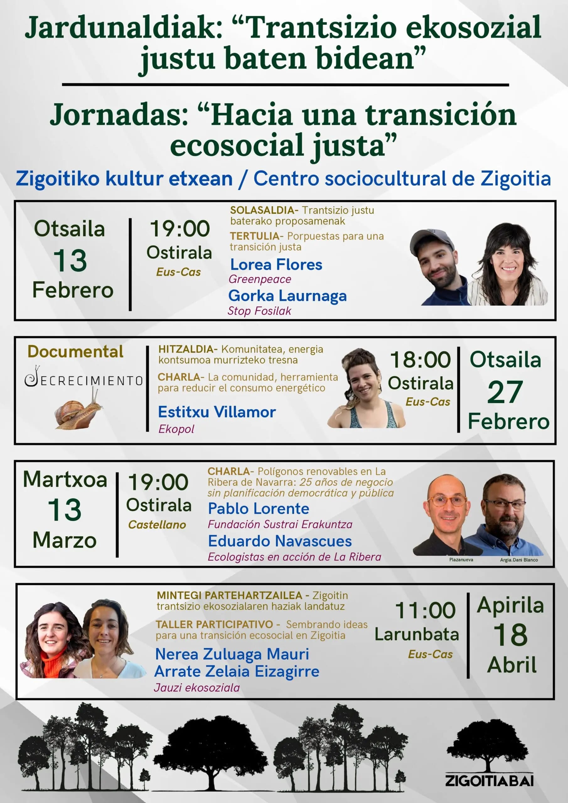 Jornadas ZigoitiaBai: Hacia una transici贸n ecosocial justa